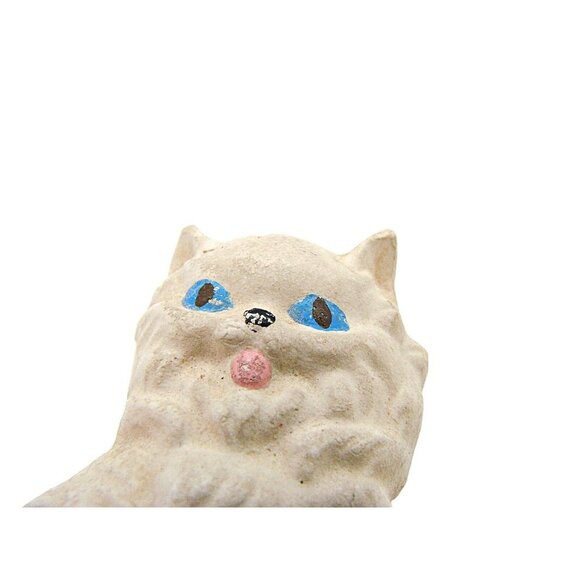 Vintage Pottery Persian White Cats Kittens Blue Eyes Ceramic Figurines Family Sm - Picture 8 of 9